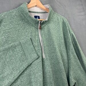 johnnie-O Sully 1/4 Zip Pullover Balsam Green Heather Mens 4XLT Long sleeve